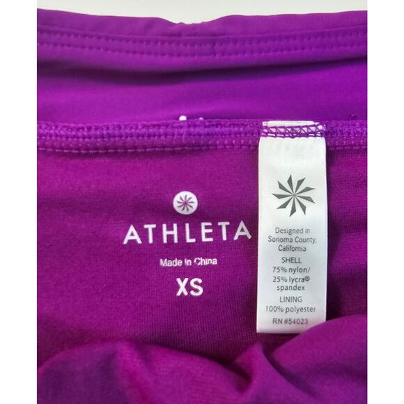 Athleta shirred full bottom purple bikini bottoms low rise EUC beach swim XS - Picture 4 of 8